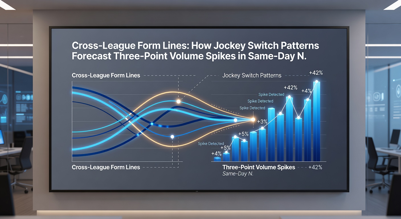 Split image showing horse racing form guide next to NBA shot chart with highlighted three-point zones