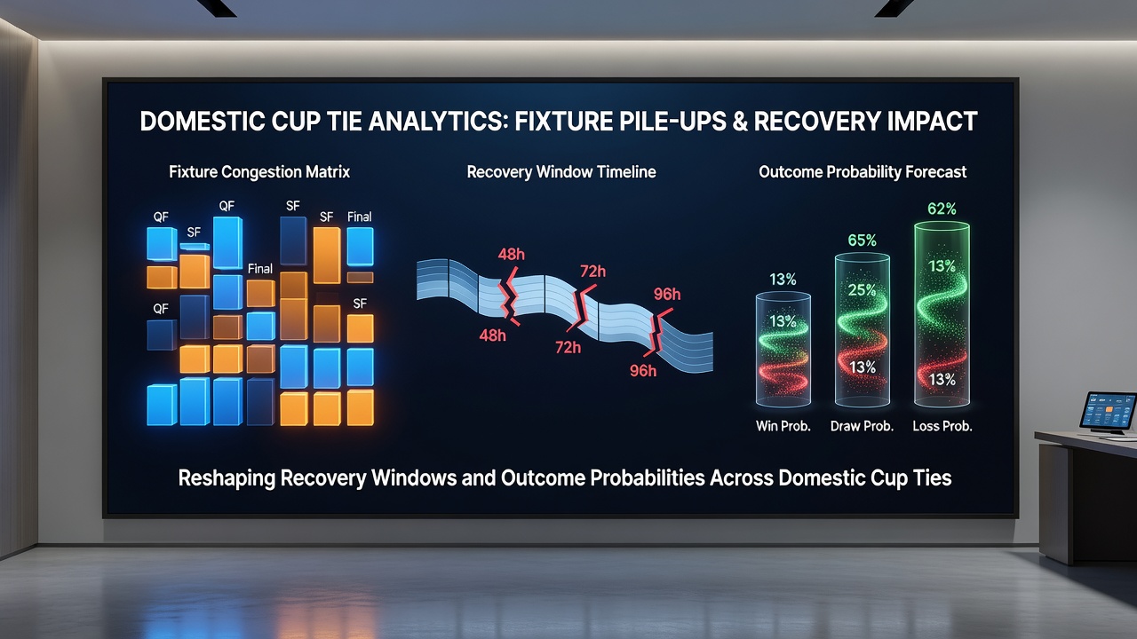 Analysis chart displaying recovery time impacts on cup match outcomes and probability shifts